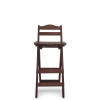 Solid Wood Folding Bar Stool(Set of 2), Brown, 17.3"x19.3"x38.6"