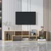 Double L-Shaped Oak TV Stand,Display Shelf ,Bookcase for Home Furniture,OAK