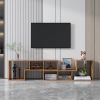 Double L-Shaped Oak TV Stand,Display Shelf ,Bookcase for Home Furniture,Fir Wood