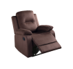 Elegant Modern Chocolate Color Microfiber Motion Recliner Chair 1pc Couch Manual Motion Plush Armrest Tufted Back Living Room Furniture