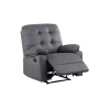 Contemporary Ebony Color Plush Microfiber Motion Recliner Chair 1pc Couch Manual Motion Plush Armrest Tufted Back Living Room Furniture