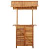 Patio Bar Table with Rooftop 44.5"x41.7"x85.4" Solid Wood Acacia