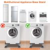 Adjustable Mini Fridge Stand with 4 Powerful Suction Feet Multi-Functional Appliance Base Adjustable Width Length Height