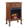 ACME Eirene Fireplace in Walnut Finish AC00855