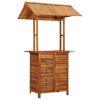 Patio Bar Table with Rooftop 44.5"x41.7"x85.4" Solid Wood Acacia