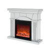 W 46" X D 12.5" X H 41" Dome door acrylic mirror fireplace cabinet, TV fireplace cabinet