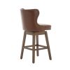 COOLMORE Bar Stools Set of 2 Counter Height Chairs with Footrest for Kitchen, Dining Room And 360 Degree Swivel