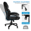 Office Desk Chair with High Quality PU Leather;  Adjustable Height/Tilt;  360-Degree Swivel;  400LBS; Black