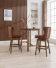 COOLMORE Bar Stools Set of 2 Counter Height Chairs with Footrest for Kitchen, Dining Room And 360 Degree Swivel