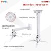 5 Core White Projector Stand Ceiling Wall Mount Universal Projectors Adjustable w Mounting Bracket -  PS 01 WH