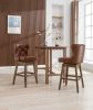 COOLMORE Bar Stools Set of 2 Counter Height Chairs with Footrest for Kitchen, Dining Room And 360 Degree Swivel