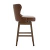 COOLMORE Bar Stools Set of 2 Counter Height Chairs with Footrest for Kitchen, Dining Room And 360 Degree Swivel