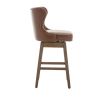 COOLMORE Bar Stools Set of 2 Counter Height Chairs with Footrest for Kitchen, Dining Room And 360 Degree Swivel