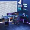 L Shaped Gaming Desk,Black