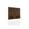 Manhattan Comfort Plaza 64.25 Modern Floating Wall Entertainment Center with Display Shelves in Rustic Brown