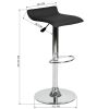 Bar Stools Set of 2, Counter Bar Stools with Swivel Bar and Adjustable Height, Modern PVC Barstools Bar Chairs - Black