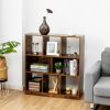 Open Compartments Industrial Freestanding Bookshelf