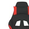 Gaming Chair with Footrest Black and Red Fabric