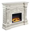 ACME Vanaheim FIREPLACE Antique White Finish AC01617