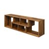 Double L-Shaped Oak TV Stand,Display Shelf ,Bookcase for Home Furniture,Fir Wood