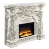 ACME Adara FIREPLACE Antique White Finish AC01620