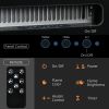 40" 1500W Recessed and Wall Mounted Electric Fireplace Inserts with Remote, Adjustable Flame Color and Brightness, Cryolite-Effect Rocks, Black