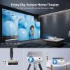 Native 1080P WiFi Bluetooth Projector; DBPOWER 9500L Full HD Outdoor Movie Projector; Q6 White