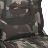 Gaming Chair with Footrest Camouflage and Black Fabric