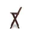 Solid Wood Folding Bar Stool(Set of 2), Brown, 17.3"x19.3"x38.6"