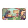 Retro Backyard Scene Desk Mat