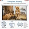 5 Core Projector Screen 72 inch 16:9 HD 4K Premium Wrinkle Free Matte Screen 160° Viewing Angle Indoor Outdoor Projection Screens - Screen 72 (16:9)