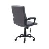 Bonded Leather Mid-Back Manager's Office Chair, Gray