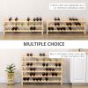 Stackable Wine Rack, Modular Storage Shelves, 72-Bottle Holder, Freestanding Display Rack for Kitchen, Pantry, Cellar, Natural