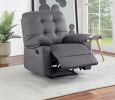 Contemporary Ebony Color Plush Microfiber Motion Recliner Chair 1pc Couch Manual Motion Plush Armrest Tufted Back Living Room Furniture