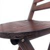 Solid Wood Folding Bar Stool(Set of 2), Brown, 17.3"x19.3"x38.6"