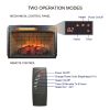 26 inch infrared quartz heater fireplace insert -woodlog version with brick