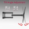 TMSS-104 32"-70" Corner Full Motion Articulating TV Wall Mount Bracket Max Weight 50Kg VESA 600*400