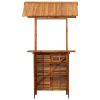 Patio Bar Table with Rooftop 44.5"x41.7"x85.4" Solid Wood Acacia