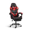 YSSOA Racing Video Backrest and Seat Height Recliner Gaming Office High Back Computer Ergonomic Adjustable Swivel Chair, With footrest, Black/red