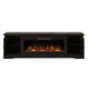 Bridgevine Home Topanga 83 inch Electric Fireplace TV Console for TVs up to 95 inches, Clove finish