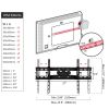 LEADZM TMDS-204 32"-70" 110Lbs VESA600*400 Full Motion TV Wall Mount Tilt Range 0-15° YF