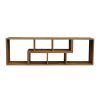 Double L-Shaped Oak TV Stand,Display Shelf ,Bookcase for Home Furniture,Fir Wood