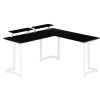 Techni Sport Warrior L-Shaped Gaming Desk, White