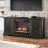 Bridgevine Home Topanga 68 inch Electric Fireplace TV Console for TVs up to 80 inches, Clove finish