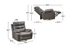 Liyasi Dual OKIN Motor Rocking and 240 Degree Swivel Single Sofa Seat recliner Chair Infinite Position ,Head rest with power function