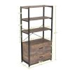 Industrial Wood Bookcase Retro Bookshelf Storage Display Rack Utility Book Shelf