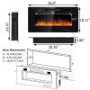 36 Inch Ultra Thin Wall Mounted Electric Fireplace