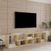 Double L-Shaped Oak TV Stand,Display Shelf ,Bookcase for Home Furniture,OAK