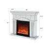 W 46" X D 12.5" X H 41" Dome door acrylic mirror fireplace cabinet, TV fireplace cabinet