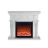 W 46" X D 12.5" X H 41" Dome door acrylic mirror fireplace cabinet, TV fireplace cabinet